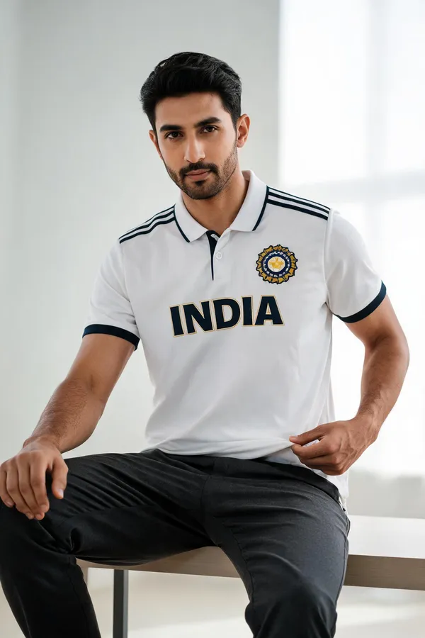 White_Linen_Polo_Neck_T-Shirt_For_Men