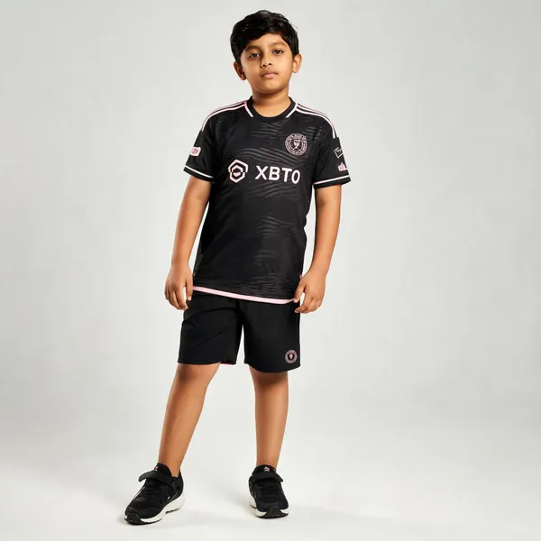 Black_Polyester_Regular_T-Shirt_&_Shorts_Set_For_Boys_&_Girls