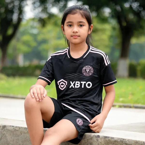 Black_Polyester_Regular_T-Shirt_&_Shorts_Set_For_Boys_&_Girls