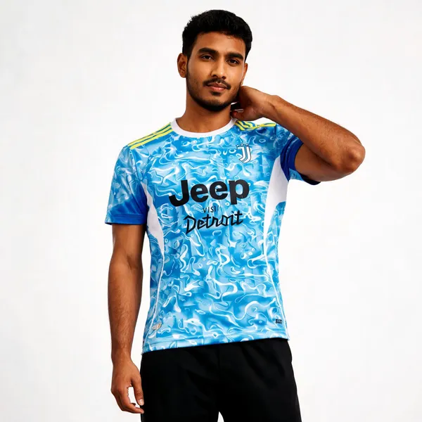 Light_Blue_Linen_Juventus_Football_T-Shirt_For_Men