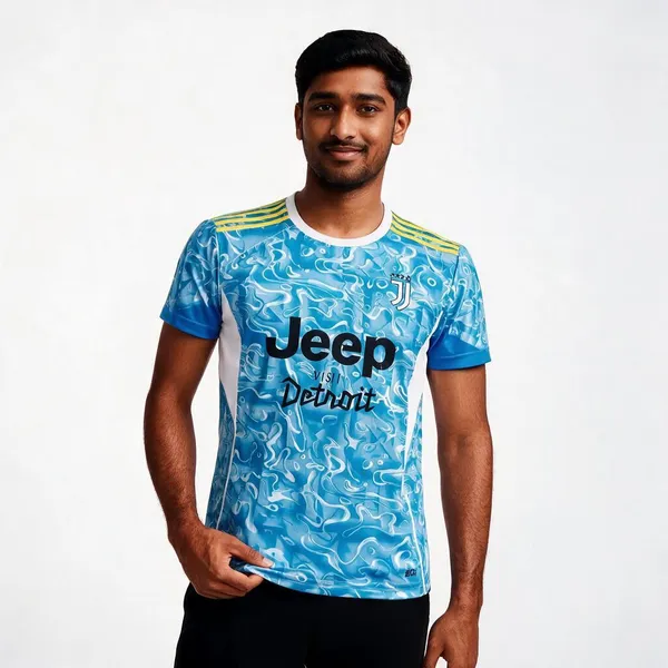 Light_Blue_Linen_Juventus_Football_T-Shirt_For_Men