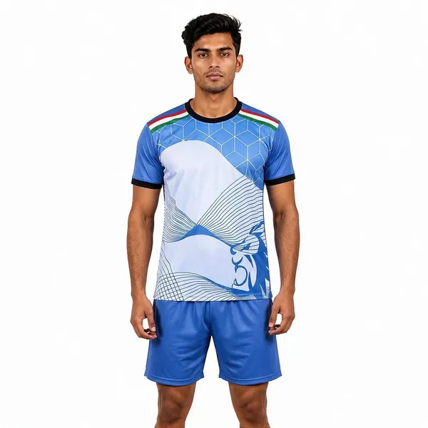 Blue_Polyester_Graphic_Print_Sports_T-Shirt_&_Shorts_Set_For_Men