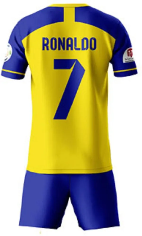 Yellow_Polyester_Al_Nasr_Football_T-Shirt_&_Shorts_Set_For_Boys_&_Girls