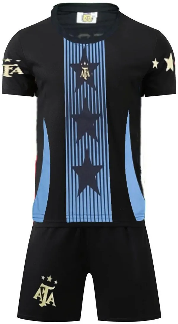 Black_Polyester_Argentina_Messi_10_Football_Jersey_Set_For_Boys_&_Girls