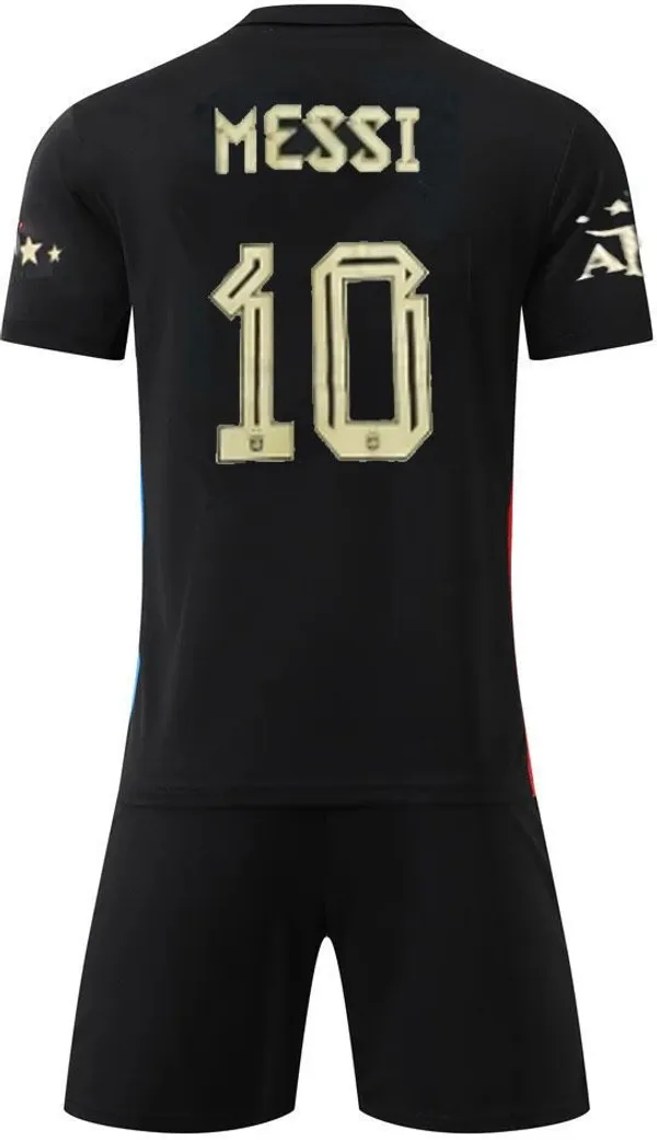 Black_Polyester_Argentina_Messi_10_Football_Jersey_Set_For_Boys_&_Girls