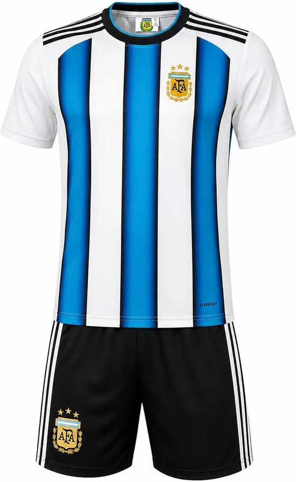 White_Polyester_Regular_Fit_Football_T-Shirt_&_Shorts_Set_For_Boys_&_Girls