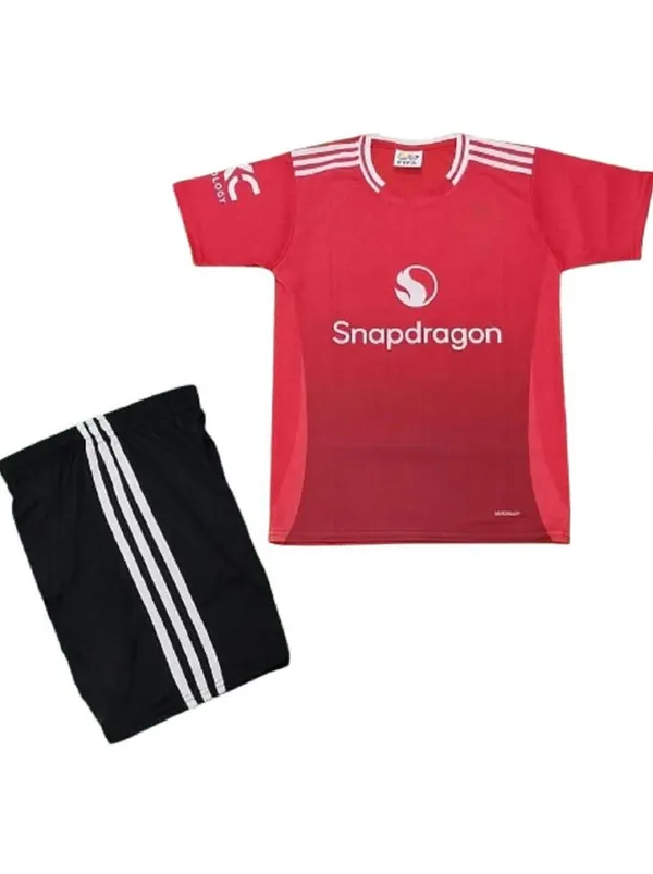 Red_Polyester_Regular_Fit_T-Shirt_&_Shorts_Set_For_Boys_&_Girls