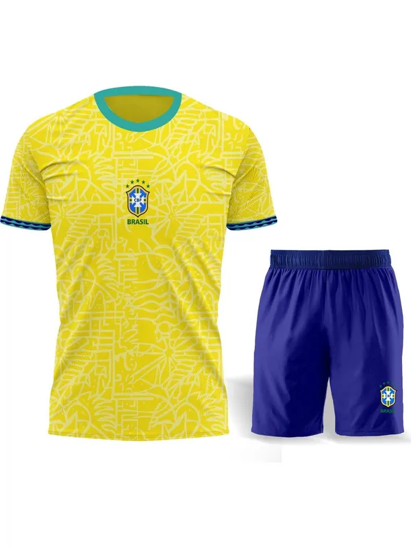 Yellow_Polyester_Brazil_Neymar_10_Football_Jersey_Set_For_Boys_&_Girls
