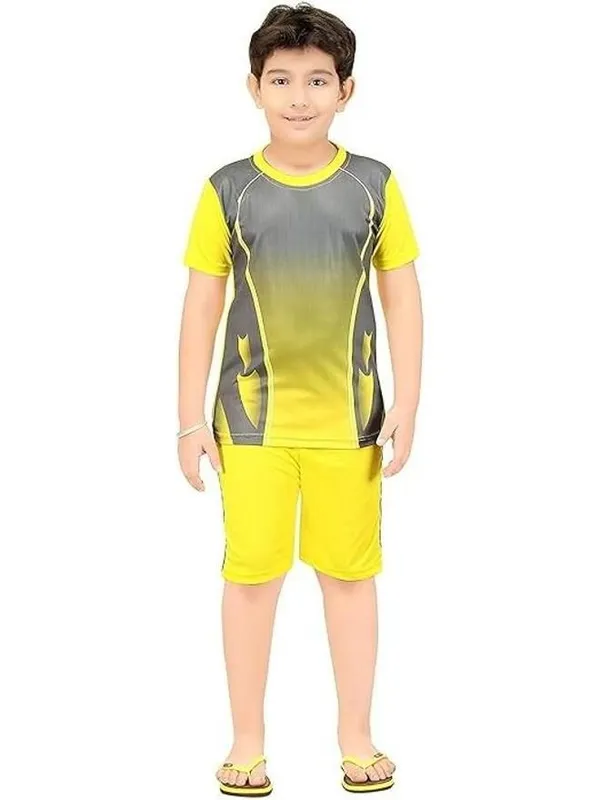 Yellow_Grey_Polyester_Regular_Fit_Football_T-Shirt_&_Shorts_Set_For_Boys_&_Girls