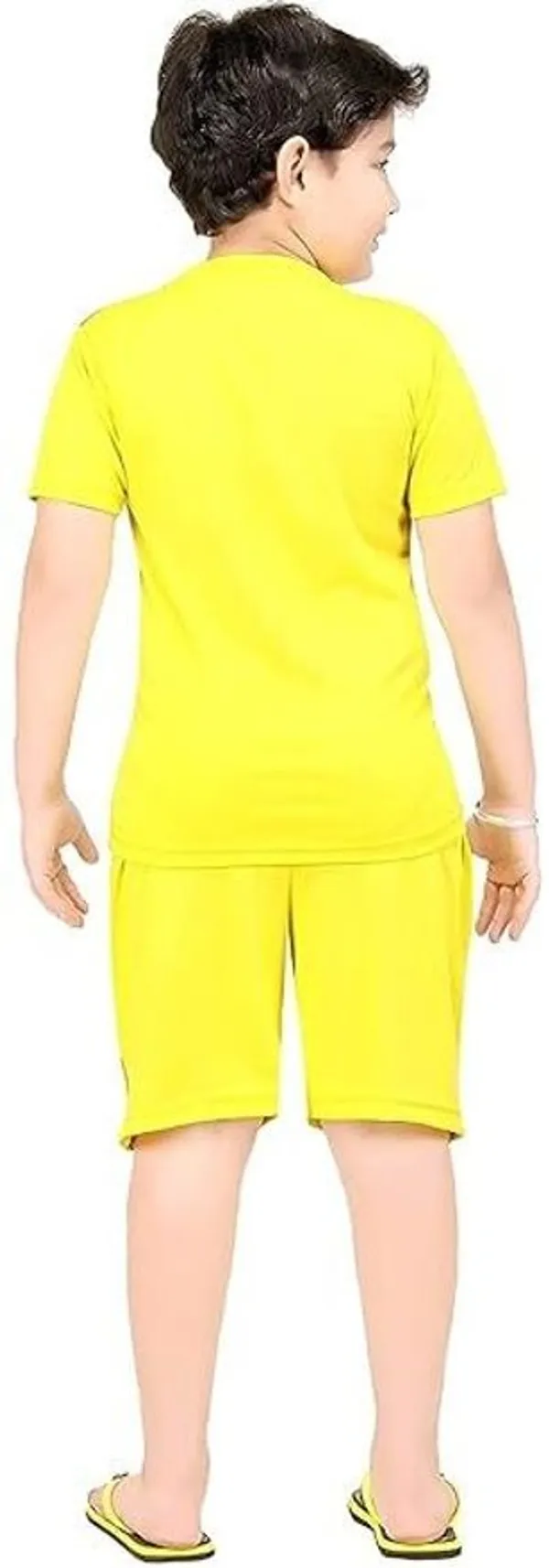 Yellow_Grey_Polyester_Regular_Fit_Football_T-Shirt_&_Shorts_Set_For_Boys_&_Girls