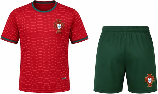 Red_Polyester_Portugal_Football_Jersey_Set_For_Boys