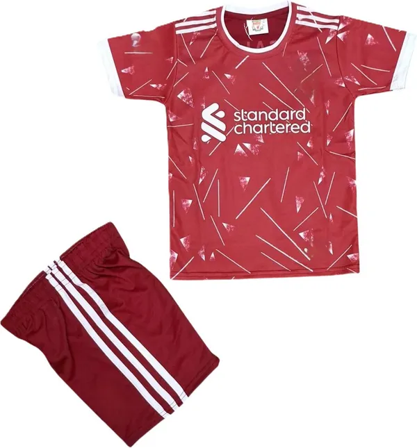 Red_Linen_Football_Jersey_T-Shirt_&_Shorts_Set_For_Boys