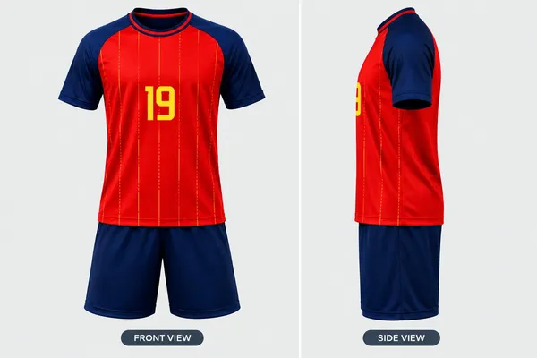 Red_Navy_Linen_Spain_Football_Jersey_&_Shorts_Set_For_Boys