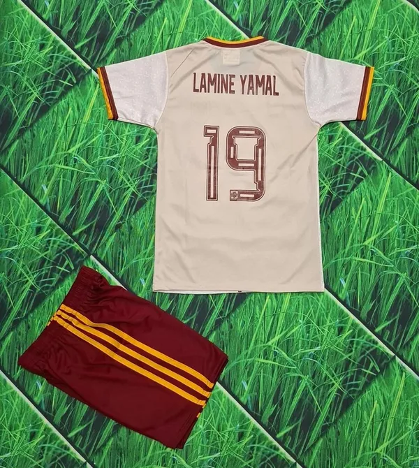 White_Linen_Spain_Football_Jersey_Set_For_Boys