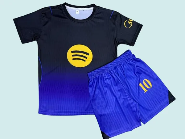 Black_Blue_Linen_Barcelona_Lamine_Yamal_Football_Jersey_Set_For_Boys