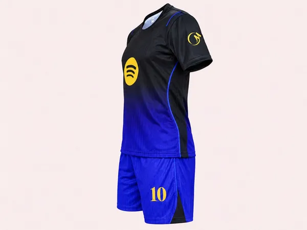 Black_Blue_Linen_Barcelona_Lamine_Yamal_Football_Jersey_Set_For_Boys