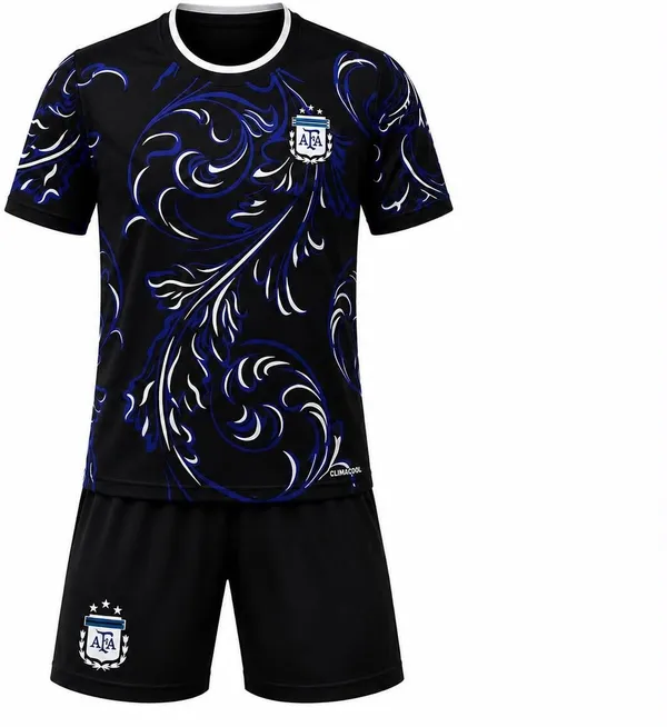 Blue_Linen_Regular_Football_T-Shirt_and_Shorts_Set_For_Boys_&_Girls