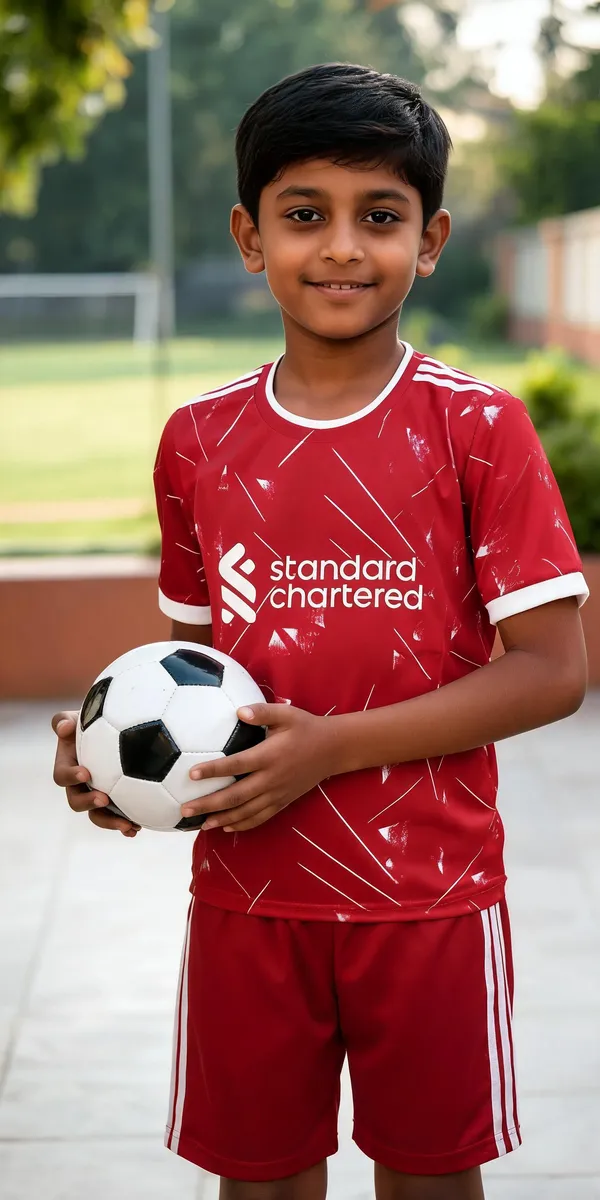 Red_Linen_Football_Jersey_T-Shirt_&_Shorts_Set_For_Boys