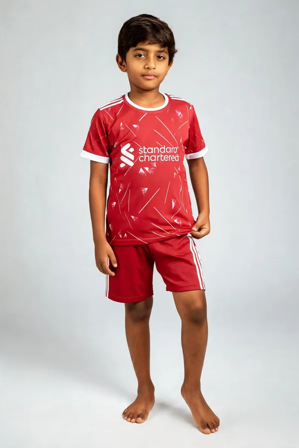 Red_Linen_Football_Jersey_T-Shirt_&_Shorts_Set_For_Boys