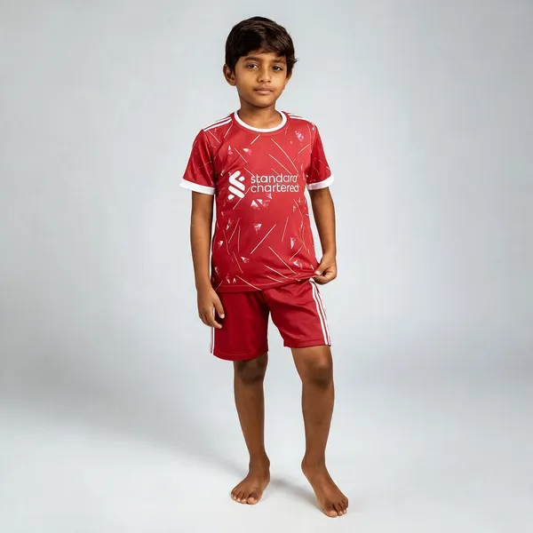 Red_Linen_Football_Jersey_T-Shirt_&_Shorts_Set_For_Boys