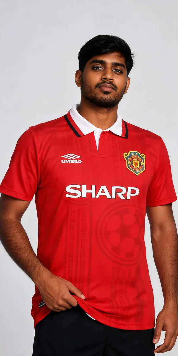 Red_Linen_Half_Sleeve_Polo_Neck_Football_T-Shirt_For_Men