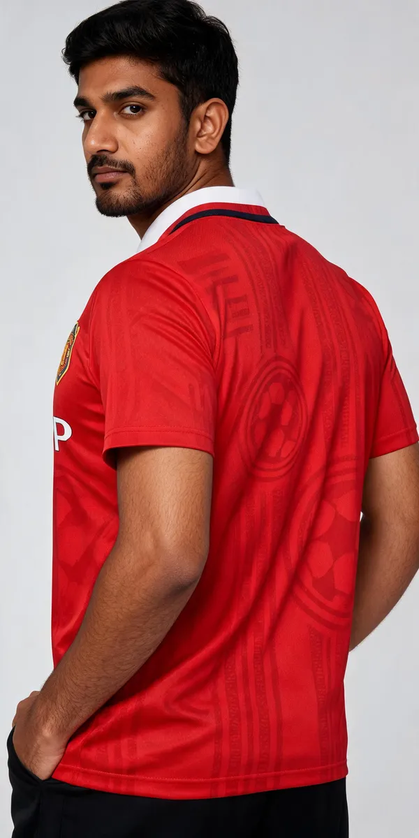 Red_Linen_Half_Sleeve_Polo_Neck_Football_T-Shirt_For_Men