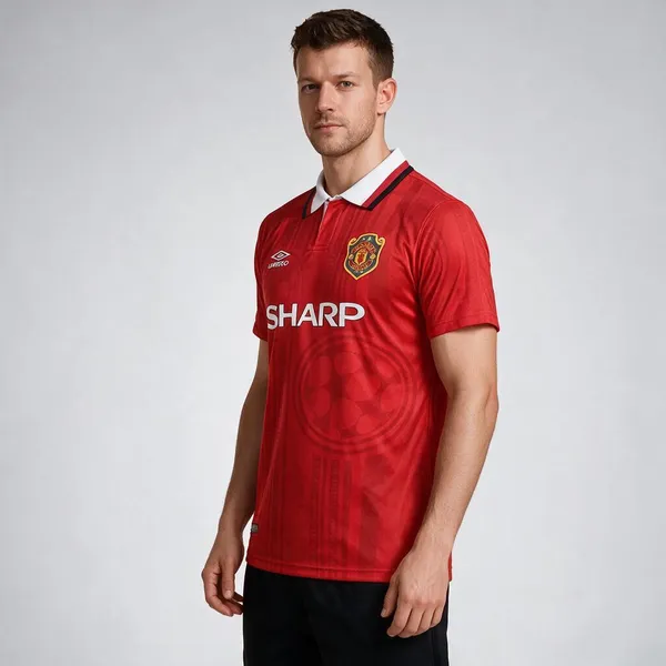 Red_Linen_Half_Sleeve_Polo_Neck_Football_T-Shirt_For_Men