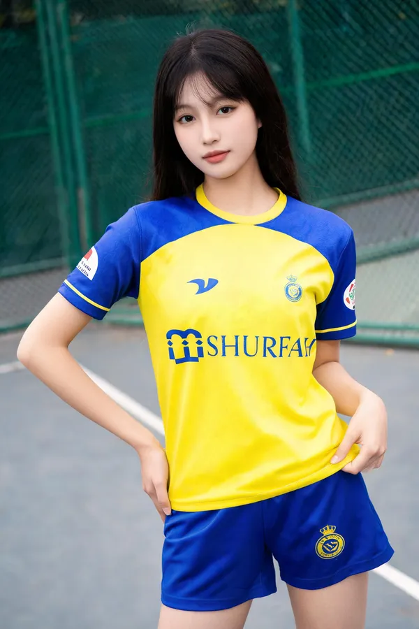 Yellow_Polyester_Al_Nasr_Football_T-Shirt_&_Shorts_Set_For_Boys_&_Girls