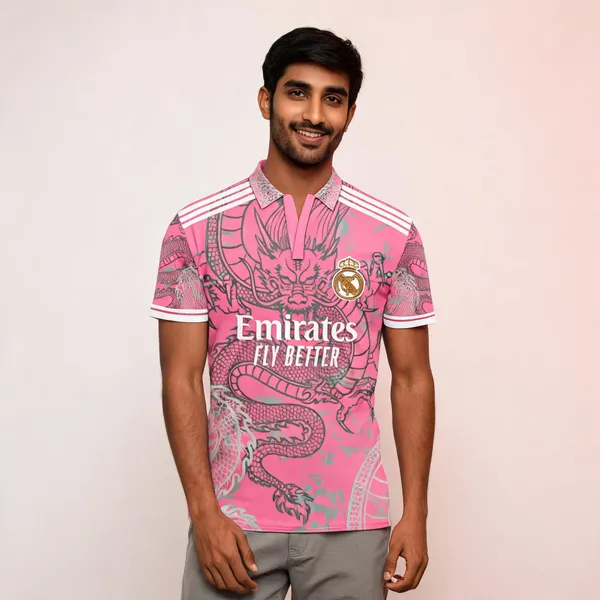 Pink_Linen_Regular_Fit_Polo_Neck_Football_T-Shirt_For_Men