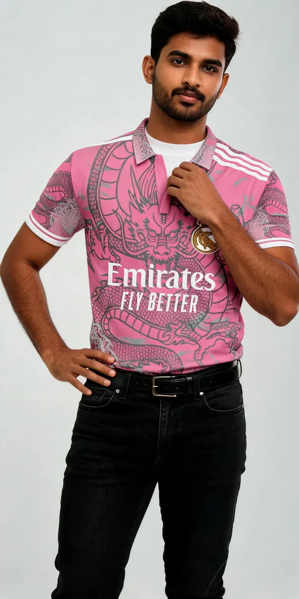 Pink_Linen_Polo_Neck_T-Shirt_For_Men