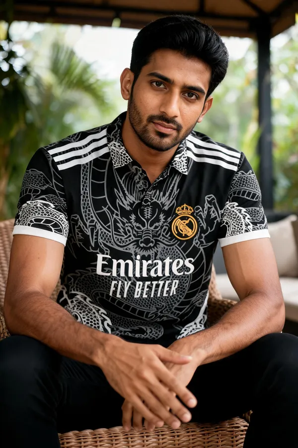 Black_Linen_Graphic_Print_Polo_T-Shirt_For_Men