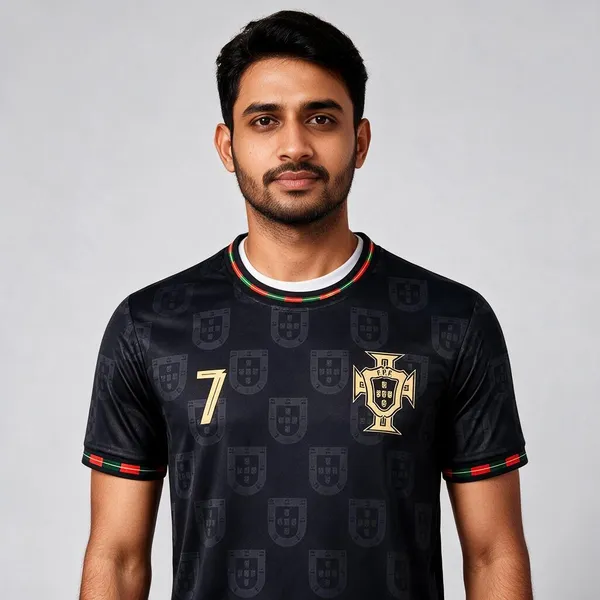 Black_Linen_Round_Neck_Portugal_No._7_Football_Jersey_For_Men