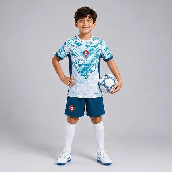 Aqua_Blue_Lycra_Portugal_Football_Jersey_Set_For_Baby_Boys_&_Baby_Girls