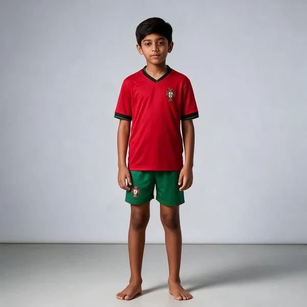 Red_Polyester_Portugal_Football_Jersey_Set_For_Boys_&_Girls