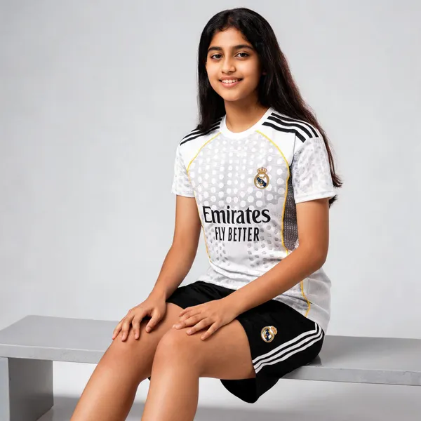 White_Polyester_Real_Madrid_Ronaldo_7_Football_Jersey_Set_For_Boys_&_Girls