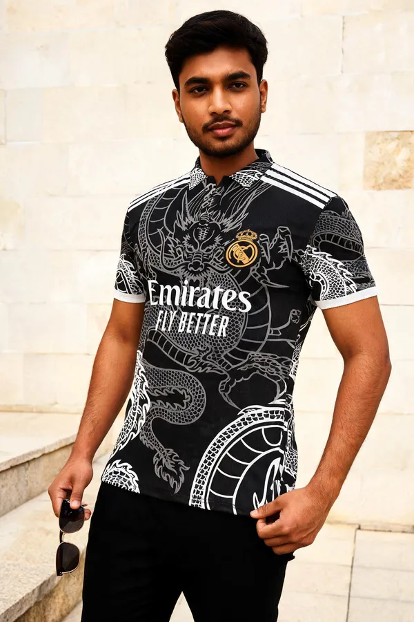 Black_Linen_Polo_Neck_T-Shirt_For_Men