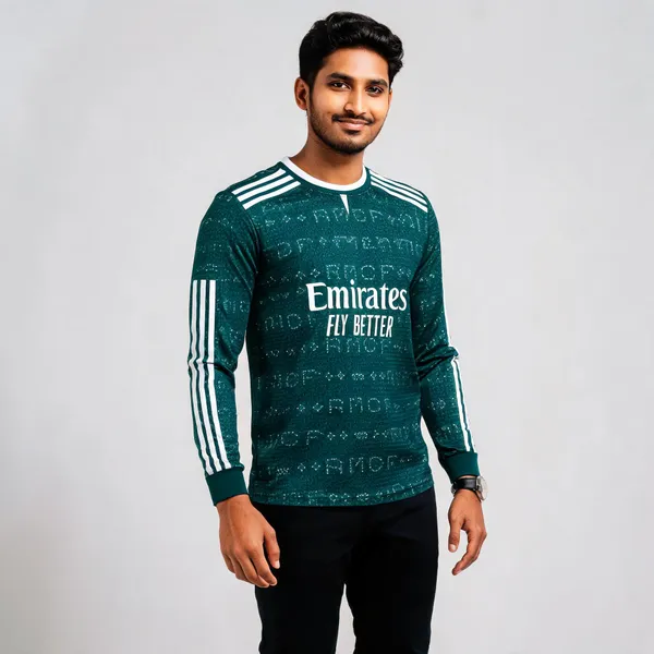 Dark_Green_Linen_Printed_Round_Neck_T-Shirt_For_Men