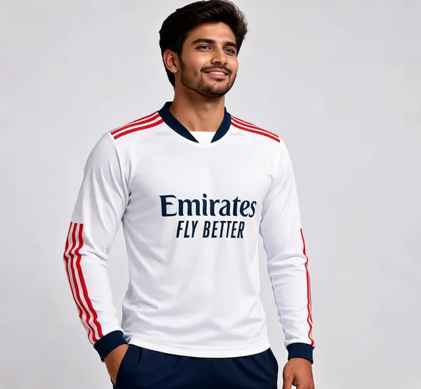 White_Linen_Full_Sleeve_Striped_Football_Jersey_T-Shirt_For_Men