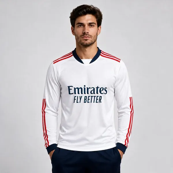 White_Linen_Full_Sleeve_Striped_Football_Jersey_T-Shirt_For_Men