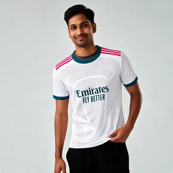 White_Linen_Round_Neck_Striped_Football_Jersey_T-Shirt_For_Men