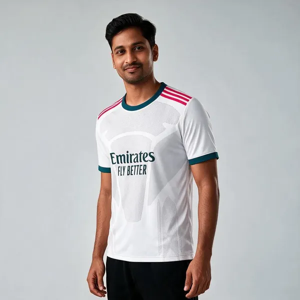 White_Linen_Round_Neck_Striped_Football_Jersey_T-Shirt_For_Men