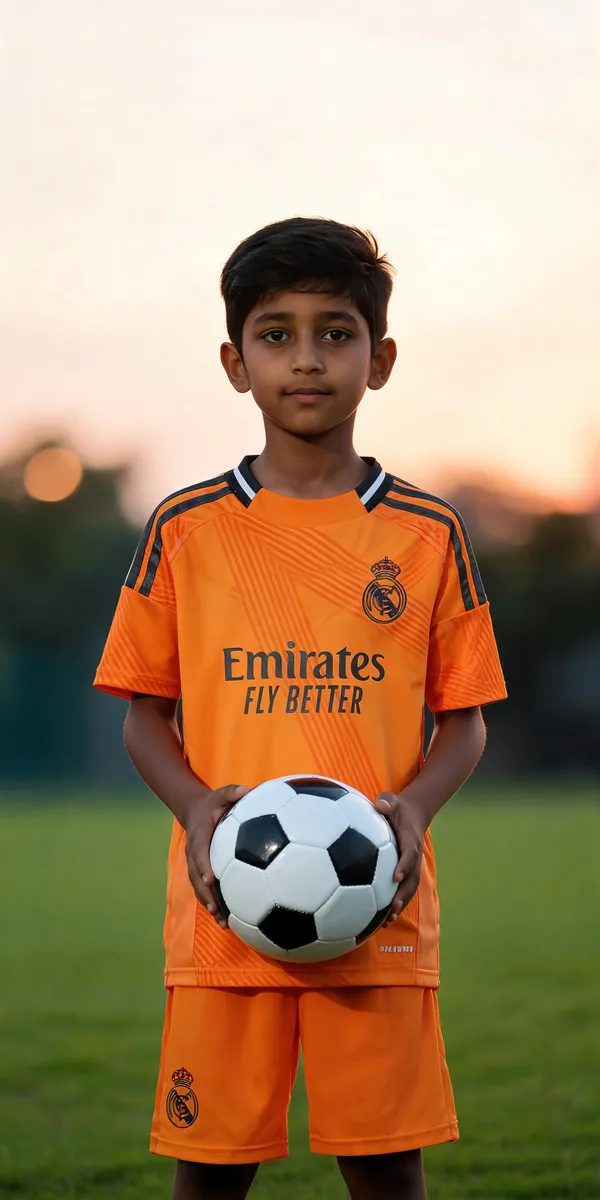 Orange_Lycra_Real_Madrid_Ronaldo_7_Football_Jersey_Set_For_Boys_&_Girls