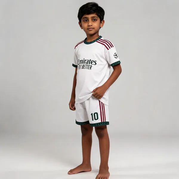 White_Linen_Striped_Sports_Jersey_And_Shorts_Set_For_Boys