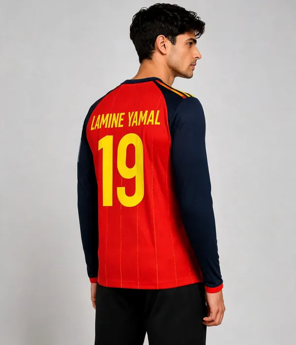 Red_Linen_Full_Sleeve_Spain_Football_T-Shirt_For_Men