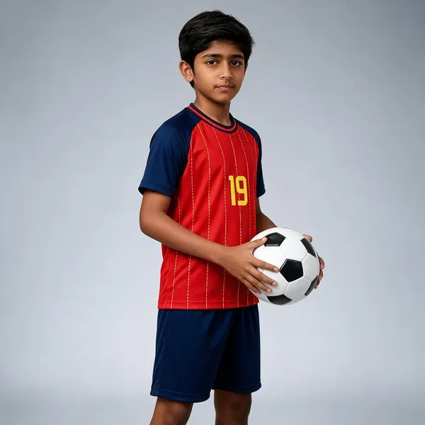 Red_Linen_Spain_Football_Jersey_T-Shirt_&_Shorts_Set_For_Boys