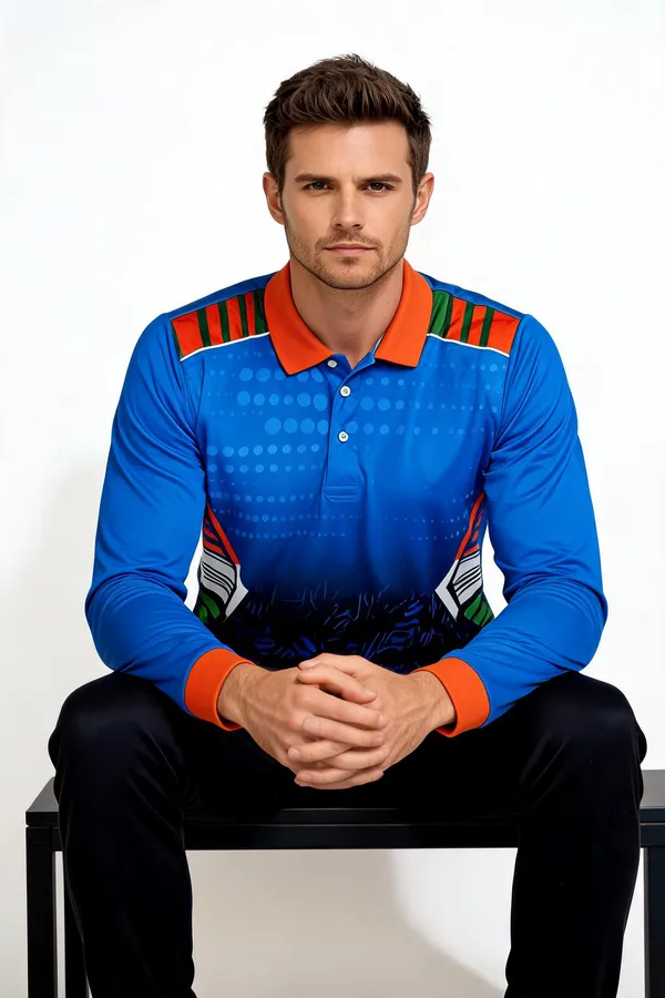 Blue_Orange_Polyester_Full_Sleeve_Polo_Neck_Cricket_T-Shirt_For_Men