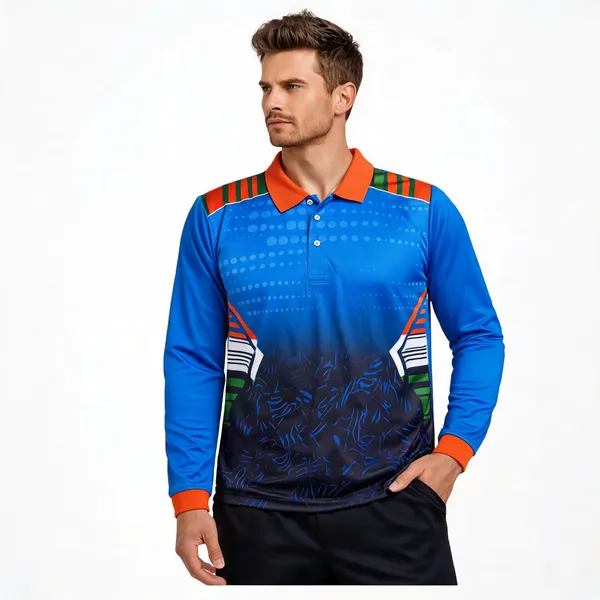 Blue_Orange_Polyester_Full_Sleeve_Polo_Neck_Cricket_T-Shirt_For_Men