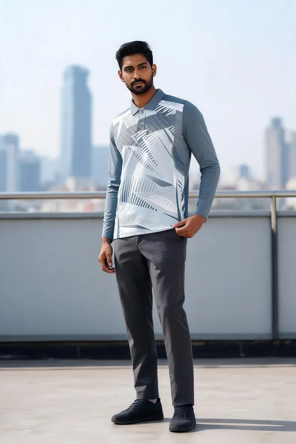 Multicolor_Linen_Full_Sleeve_Polo_Neck_Football_T-Shirt_For_Men