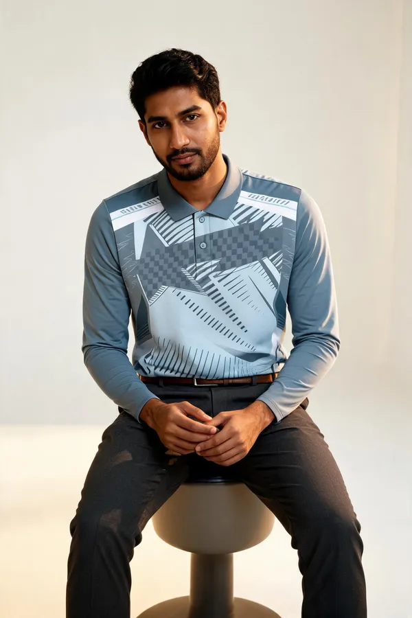 Multicolor_Linen_Full_Sleeve_Polo_Neck_Football_T-Shirt_For_Men