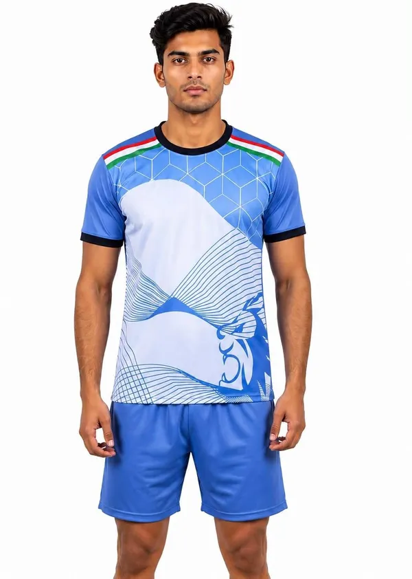 Blue_Polyester_Graphic_Print_Sports_T-Shirt_&_Shorts_Set_For_Men